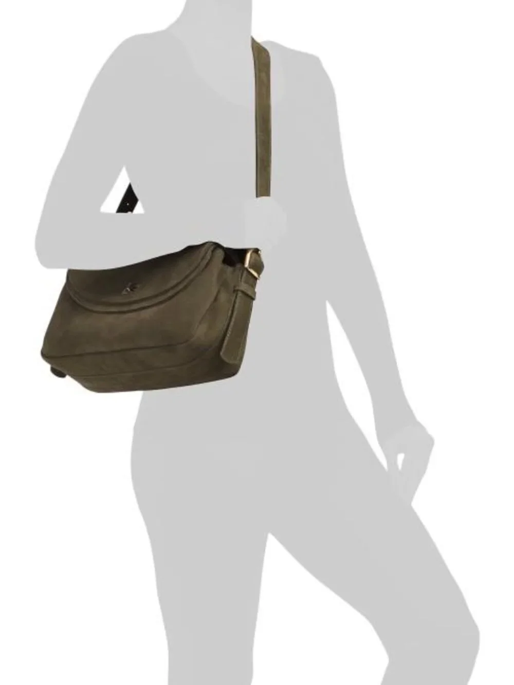 MADE IN INDIA Suede Turnlock Crossbody